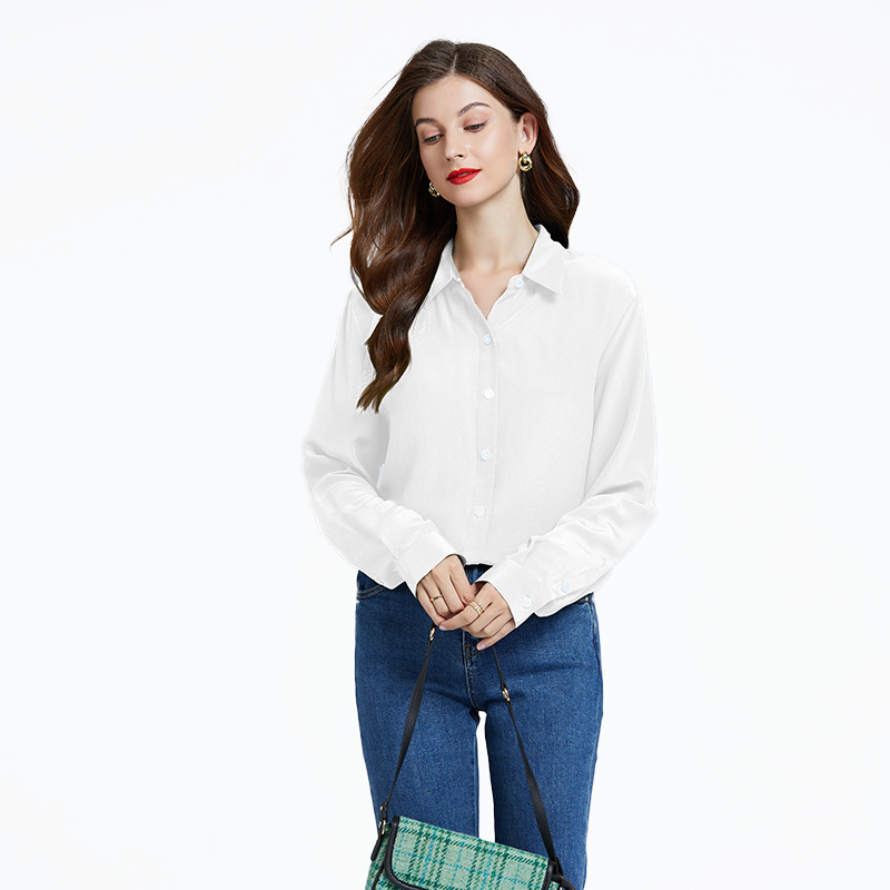 Silk Long Sleeve Casual Work Blouse